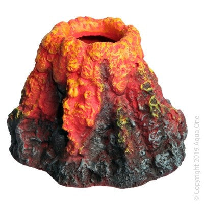Aqua One Ornament Volcano With Lava 11x12x8cmh (36795)-Hurstville Aquarium