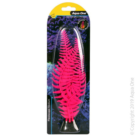 Aqua One Flexiscape Medium Feather Algae Pink (29411)-Hurstville Aquarium