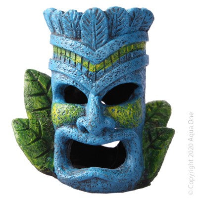 Aqua One Ornament Tiki Head Small 9x7x11cm (36983)-Hurstville Aquarium