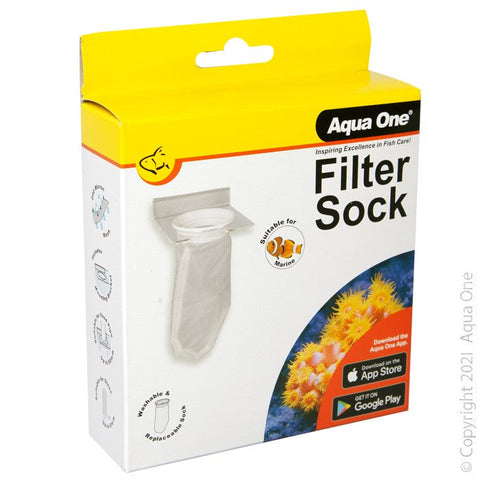 Aqua One Filter Sock Round 12x11.5x26.5cm Suit Up To 6mm Glass For Sump Systems (50104)-Hurstville Aquarium