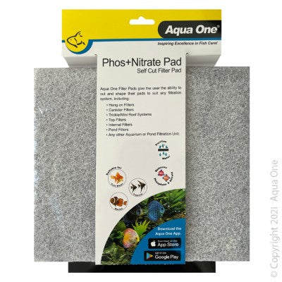 Aqua One Phos + Nitrate Pad Self Cut Filter Pad 25.4 X 45.7cm (10457)-Hurstville Aquarium