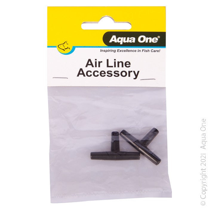 Aqua One Air Line Accessory T Piece 2pk (10468)-Hurstville Aquarium