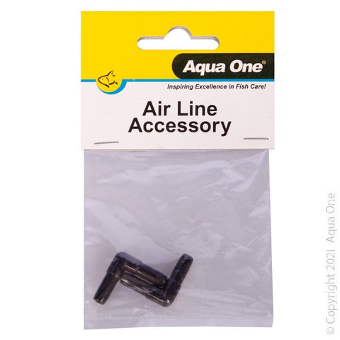 Aqua One Air Line Accessory Elbow 2pk 'l' (10469)-Hurstville Aquarium
