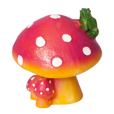 Aqua One Ornament Mushroom With Toad 5.5wx5.5dx5.5cmh