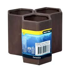 Aqua One Ceramic Breeding Hide Hex Pipe 9x6.8x9cm