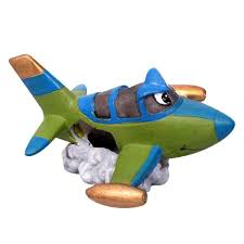 Aqua One Ornament Aeroplane W Cloud 12.5x10.5x6.5cmh