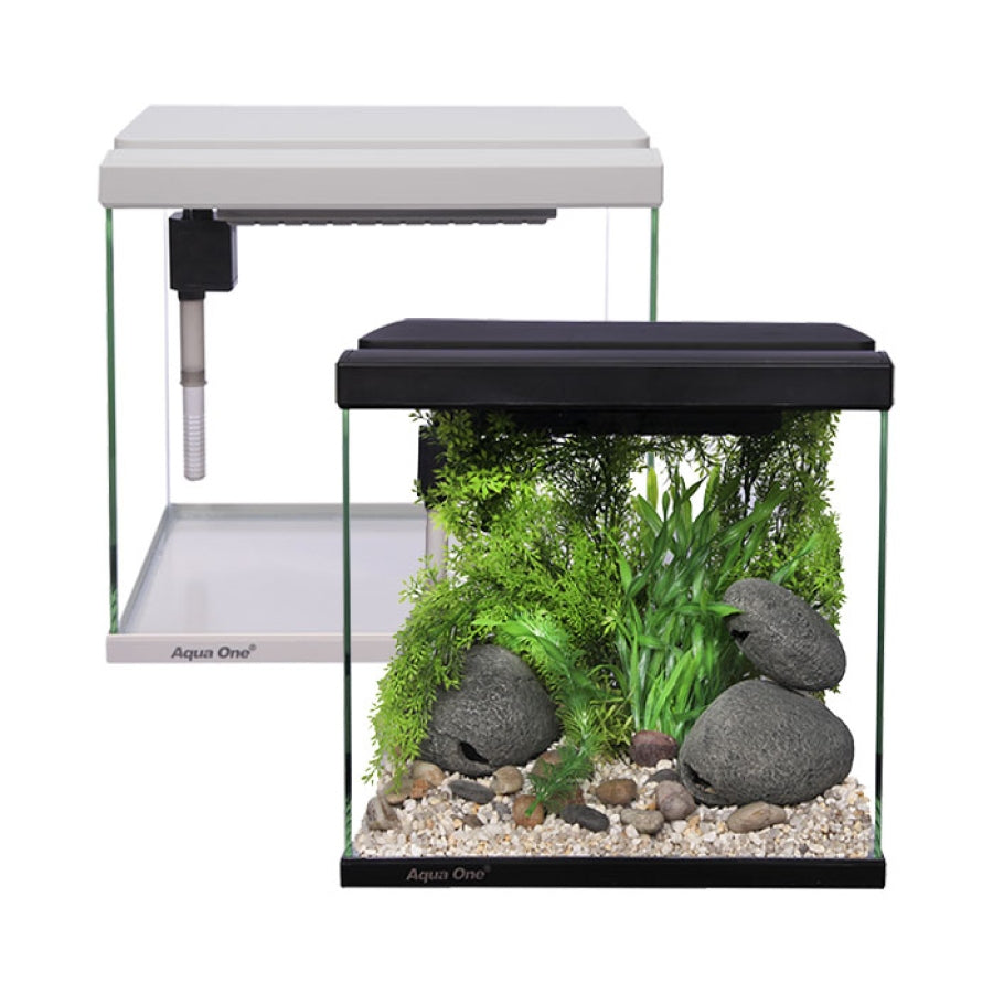 Aqua One Lifestyle Classic 20 Complete Glass Aquarium 32cm 20l Satin Grey