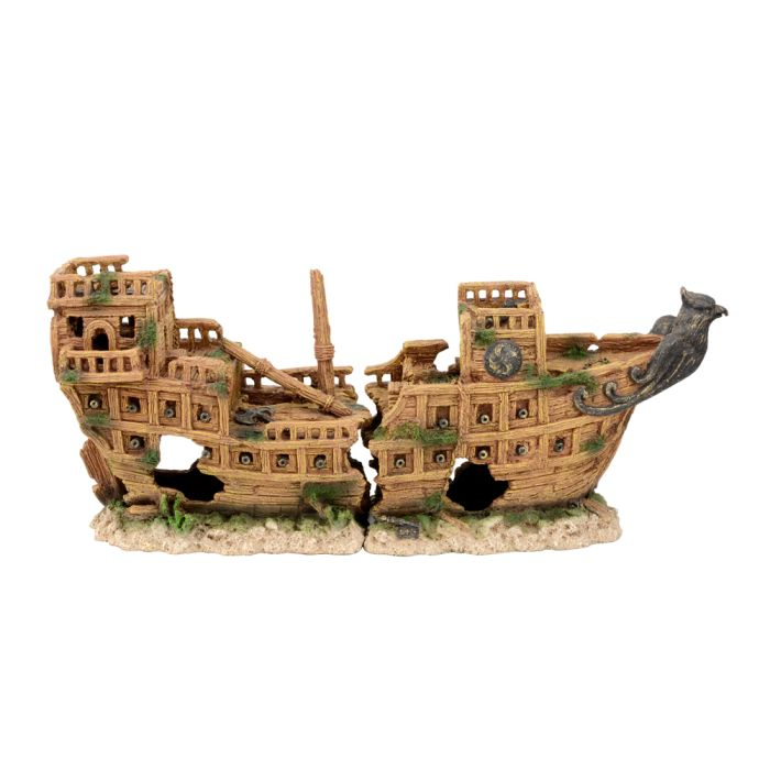 Bioscape Sunken Ship Xl 55 X 17 X 25cm