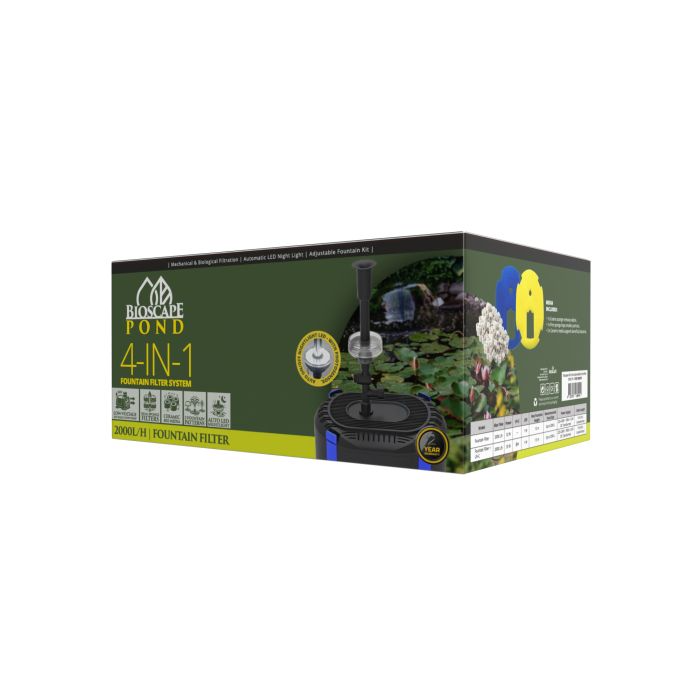 Bioscape - All In One Submersible Pond Filter 2000lph