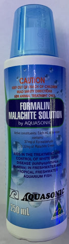 Aquasonic Formalin Malachite Green Solution 250ml-Hurstville Aquarium