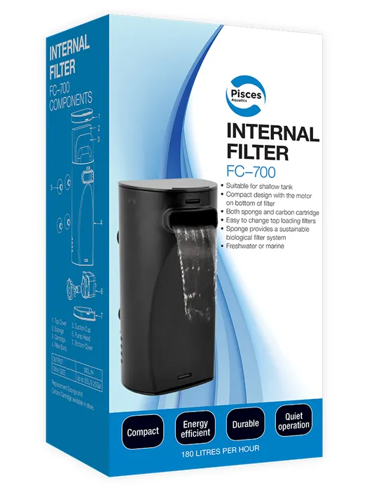 Pisces Aquatics Internal Hangon Filter Fc700