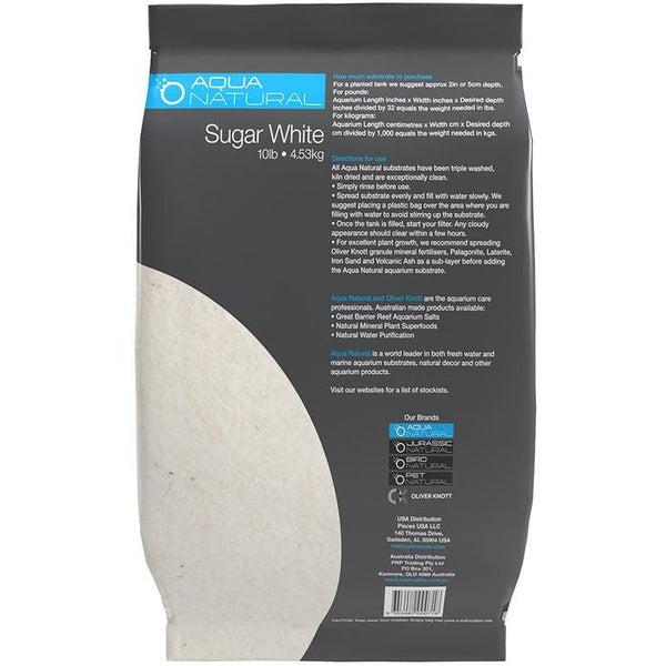 Pisces Sugar White Aquarium Sand (9kg)-Hurstville Aquarium